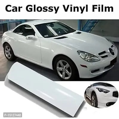 SIA VENDORS? High Vinyl Wrap Sticker Decal Car Internal Wraps Self Adhesive DIY Film, Waterproof Wrap Roll Without Bubble (20 X 78 Inch, White Gloosy)-thumb4