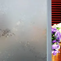 SIA VENDORS Flower Window Film Frosted Privacy Window Film Privacy Film Decorative Stained Glass Sun Blocking Privacy Frosted Film for Office ,Bathroom PVC (24 by 65_INCH, Queen's Day Rose)-thumb3