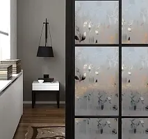 SIA VENDORS Frosted Flower Pattern Window Privacy Film Glass Self Static Cling Decorative Window Home Room Office Bathroom Garage Reused Non Adhesive-thumb2