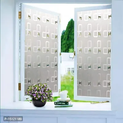 SIA VENDORS 3D Window Film Frosted Removable Fashionable Glass Film UV Protection Cling Translucent Sun UV Blocking Door Sticker Great for Living Room-thumb2