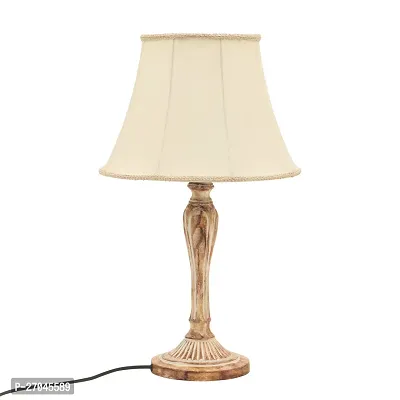CREATIVE GALLERY Ceremic Decorative Antique Look Trophy Table Lamp 50cm Height with Lampshade for Living Room Dining Room Bedroom (Golden White)-thumb0