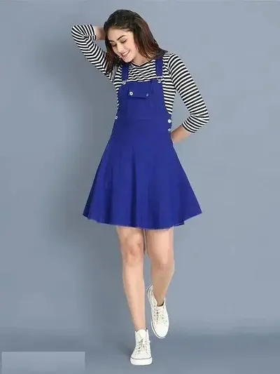 absorbing Women Pinafore Solid Dress