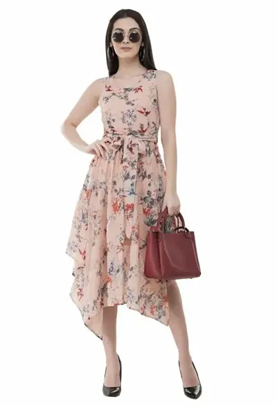 Shiva Trends Printed High Low Women's Dresses