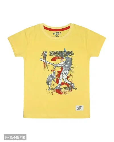 Kothari Kids Boys Tshirt Cotton Round Neck Printed in Chest Halfsleeve t-Shirts-thumb0