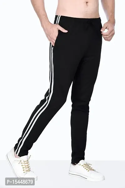 Kothari Mens Trackpant Casual Fit Solid Colour Both Side Pocket Elasticated in Waist (XXL, Black)-thumb3