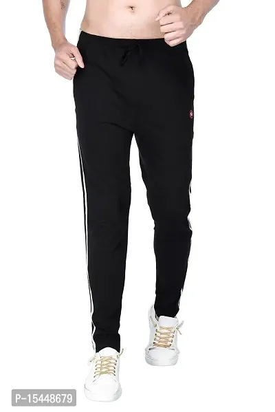 Kothari Mens Trackpant Casual Fit Solid Colour Both Side Pocket Elasticated in Waist (XXL, Black)-thumb0