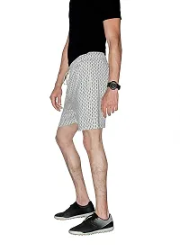 Kothari All Over Printed in Solid Color 100% Cotton Knitted Fabrics Drawstring in Waist Both Side Straight Pocket Above Knee Length Casual fit Shorts for Men's (Deep Grey, XX-Large)-thumb3