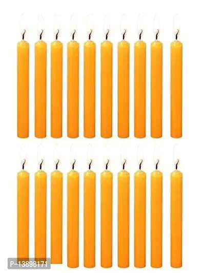 Classic Candles Chime Candles Set Of 20 | Ritual Spell Candle | Unscented (Orange)