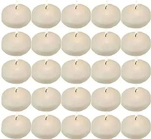 Classic Candles Floating Candles || Nuggets || Small White Candle || Pack Of 20 || Decorative Candles