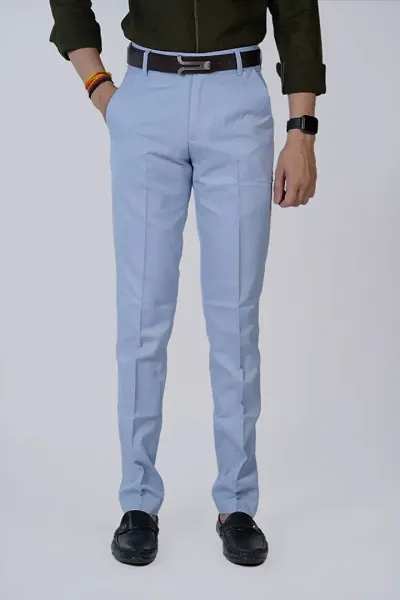 MALENO Slim Fit Men Blend Formal Trouser