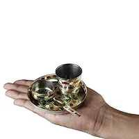 Laddu Gopal Thakur ji khanha| Bal Gopal ke Bartan/Pooja thali Small- 4 pcs Set-thumb2