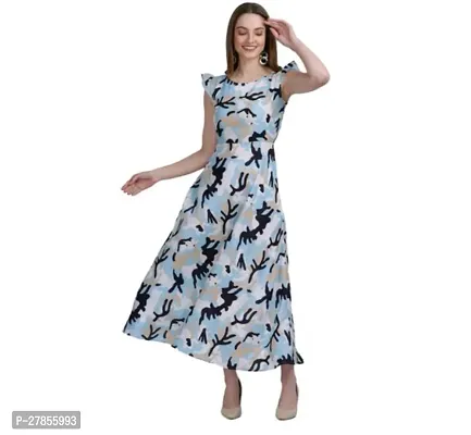 Stylish Crepe Dress For Women-thumb0