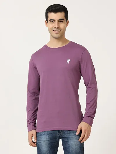 Trendy Cotton Solid Round Neck T-Shirt For Men