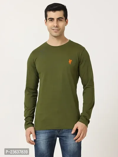 Comfortable Green Cotton Tees For Men-thumb0