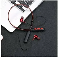 B11 Wireless Bluetooth Neckband Combo Earbud Portable Headset Sports Running Sweatproof Compatible with All Android Smartphones Noise Cancellation.( Red, colors) (pack of 02)-thumb2