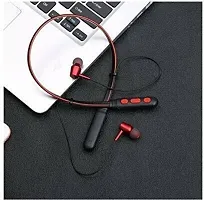 B11 Wireless Bluetooth Neckband Combo Earbud Portable Headset Sports Running Sweatproof Compatible with All Android Smartphones Noise Cancellation.( Red, colors) (pack of 02)-thumb3