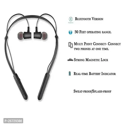 B11 Wireless Bluetooth Neckband Earbud Portable Headset Sports Running Sweatproof Compatible with All Android Smartphones Noise Cancellation. (Multi, color)-thumb4