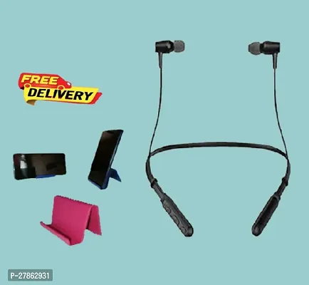 Wireless Bluetooth Neck Band with Mobile stand