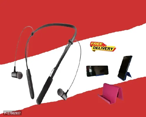 Wireless Bluetooth Neck Band with Mobile stand