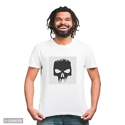 ShivaArts Unisex T-Shirts for Men/Boys/Girls/Womens Angry Skull Scary t-Shirt Design-thumb0