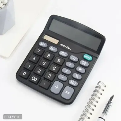 12 Digit Calculator with Dual Power, Auto Replay and Check Button for Office and Shop-thumb2
