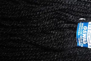 Hand Knitting Oswal Wool | Black | Acrylic Knitting Yarn | Crochet Hook Yarn | Art  Craft Wool Ball (Weight in gm) (200gm)-thumb1