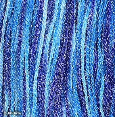 Yarn Oswal Wool | Blue Multi-Color | Acrylic Hand Knitting Soft Crochet Hook Yarn | Art  Craft Wool Ball (Weight in gm)-thumb2