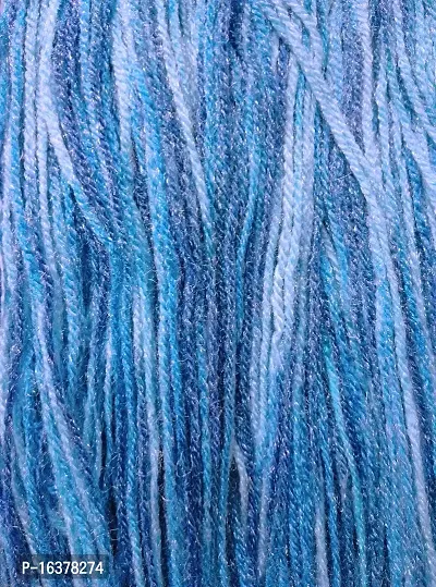 Hand Knitting Oswal Wool | Blue Multi-Colour | Acrylic Knitting Yarn | Crochet Hook Yarn | Art  Craft Wool Ball (Weight in gm)-thumb2