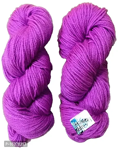 Hand Knitting Oswal Wool | Light Purple | Acrylic Knitting Yarn | Crochet Hook Yarn | Art  Craft Wool Ball (Weight in gm) (200gm)-thumb2