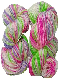 Hand Knitting | Oswal Wool | White -Multicolour | Acrylic Knitting Yarn | Crochet Hook Yarn | Art  Craft Wool Ball (Weight in gm)-thumb2