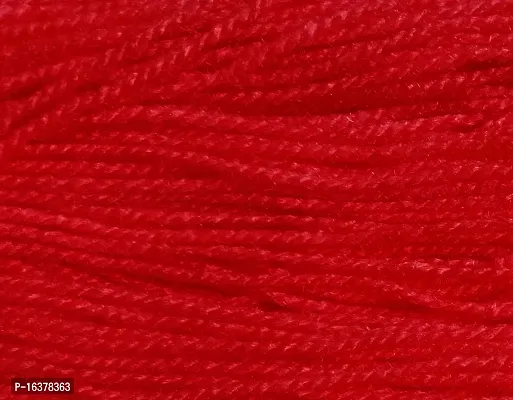 Hand Knitting Acrylic Yarn Oswal Wool, 300 g (Red)-thumb2