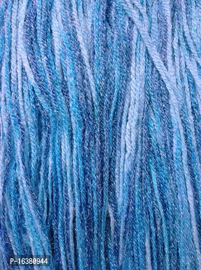 Hand Knitting Oswal Wool | Blue Multi-Colour | Acrylic Knitting Yarn | Crochet Hook Yarn | Art  Craft Wool Ball (Weight in gm) (230)-thumb2