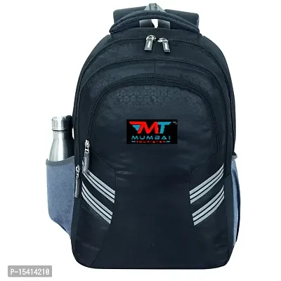 MUMBAI TOURISTER Large 33 L Laptop Backpack 33L Water Resistant Bag/Backpack for Laptop/MacBook up to 15.6 inches for Office/Travel/College for Men and Women with 2 compartments (Navy Blue) (Grey)-thumb0