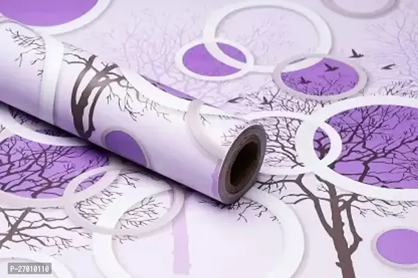 1000 cm Wallpaper Peel and Stick Easy to Stick and Kitchen Bedroom LIVINGROOM CABINE (Purple Circle) 45x1000cm Non-Reusable Sticker  (Pack of 1)-thumb0