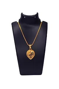 Anshenterpris Mangalsutra for Women girls latest design Gold-plated Crystal Brass Pendant With chain 24inch Anniversary Gift For Wife, Simple Pendant Mangalsutra For Women-thumb2
