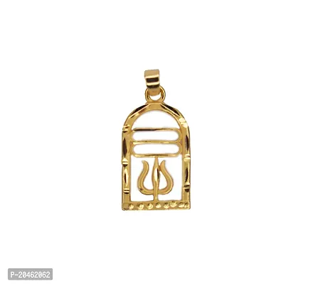 Anshenterpris Gold Trishul Chain with Pendant Locket Brass Pearl Brass Pendant