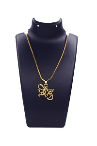 Small Shiv Religious Gold Plated Pendant With Chain Man For Women Gold-plated Crystal Alloy Pendant-thumb1