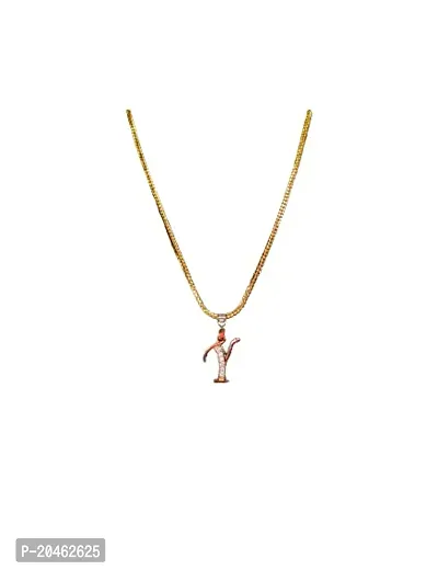 Y letter locket pendants alphabet name gold plated alloy new model design chain Gold-plated Brass Pendant