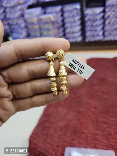 Women Stylish Brass Earrings-thumb0