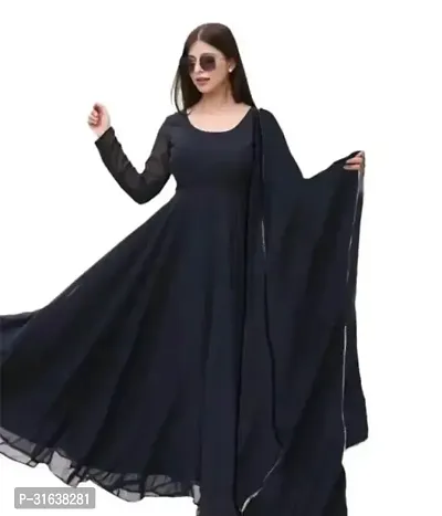 New Design Georgette Gown with Dupatta Set for Women