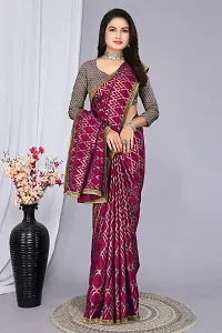 Stylish Cotton Silk Purple Woven Design Saree with Blouse piece For Women-thumb2