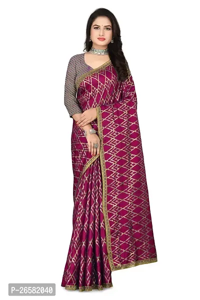 Stylish Cotton Silk Purple Woven Design Saree with Blouse piece For Women-thumb0