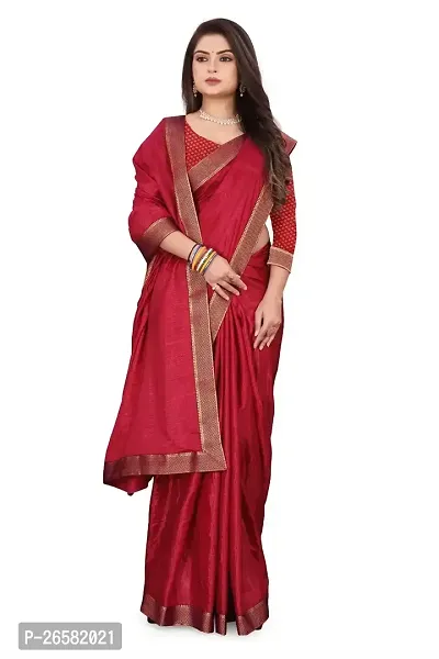 Stylish Georgette Red Woven Design Saree with Blouse piece For Women-thumb3