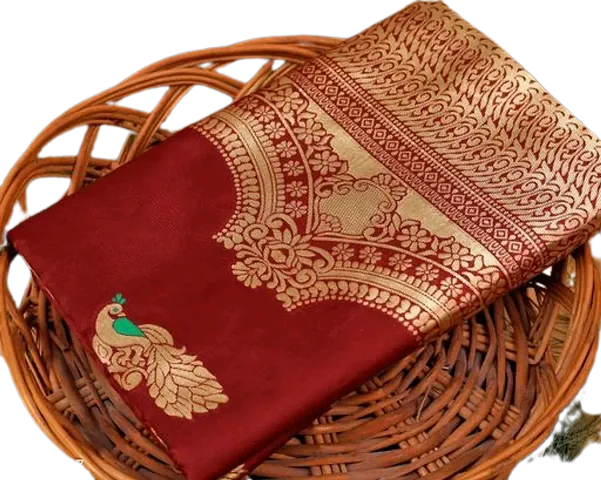 Lichi Silk Jacquard Sarees with Blouse piece