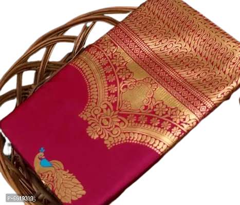 Beautiful Lichi Silk Jacquard Work Saree for Women-thumb0