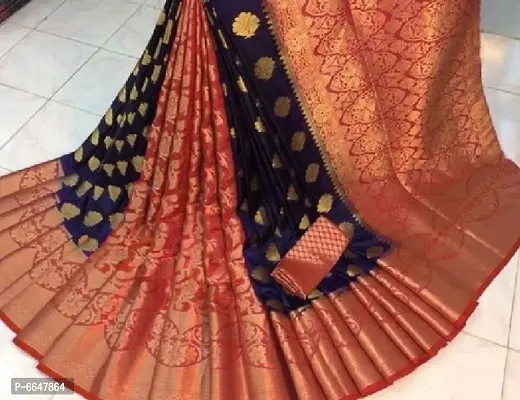 Beautiful Lichi Silk Jacquard Work Saree for Women-thumb0