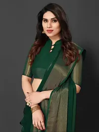 Classic Solid Saree with Blouse piece for Women-thumb1