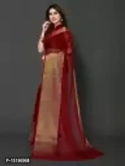 Classic Solid Saree with Blouse piece for Women-thumb4