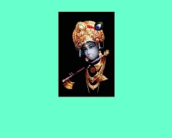 Krishna Ji, Wall Poster, 3D, SelfAdhesive, Peel and Stick, PVC Vinyl, Easy to use, Multicolor Size 45 cm X 30 cm, Pack of 1, Brand Jump up-thumb3