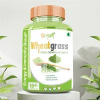 Divya Shree Wheatgrass Capsule Natural Supplement, Pure  Unprocessed Made Using Premium Ingredients, Helpful in losing weight 60 Capsule, Jeevan Care Ayurveda-thumb1